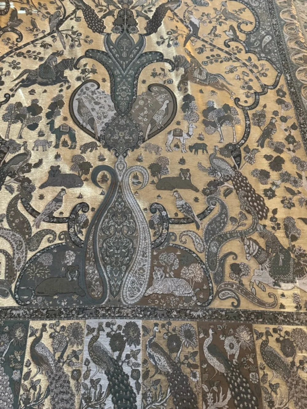 Moonlight Shawl with Peacock Design, Wedding Wrap - Picture 4 of 17